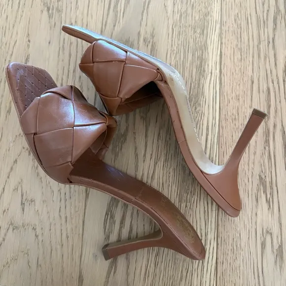 Vince Camuto Brown Woven Heeled Sandals