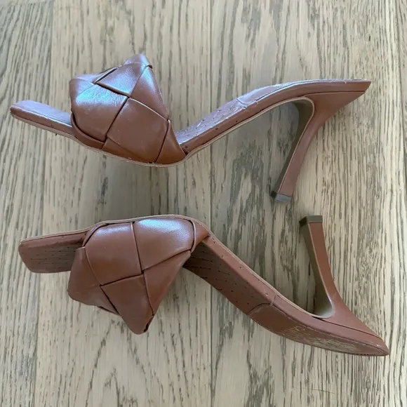Vince Camuto Brown Woven Heeled Sandals
