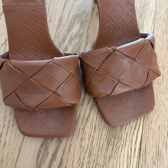 Vince Camuto Brown Woven Heeled Sandals