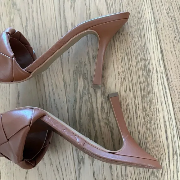 Vince Camuto Brown Woven Heeled Sandals