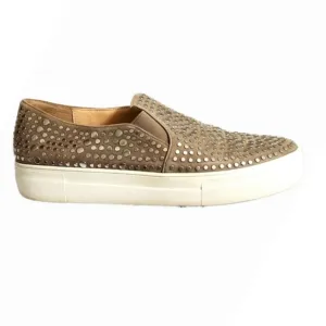 Vince Camuto Kindra Leather Silver Studded Slip-on Casual shoes (womens size 10)