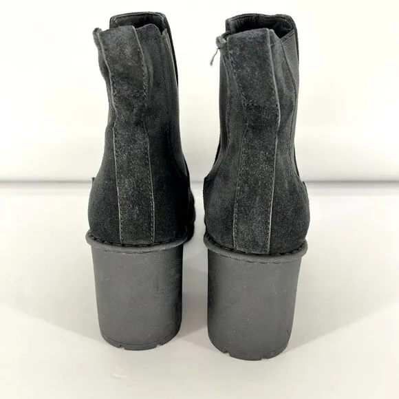 VINCE Henderson Size 10 Water-Resistant Leather Chelsea Boots Suede Black