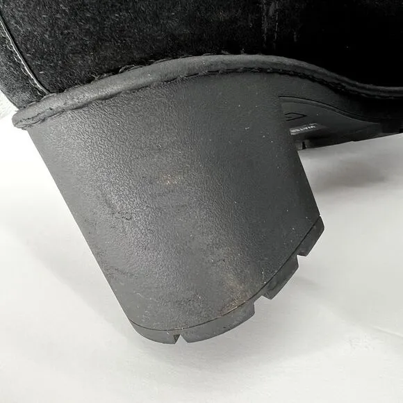 VINCE Henderson Size 10 Water-Resistant Leather Chelsea Boots Suede Black