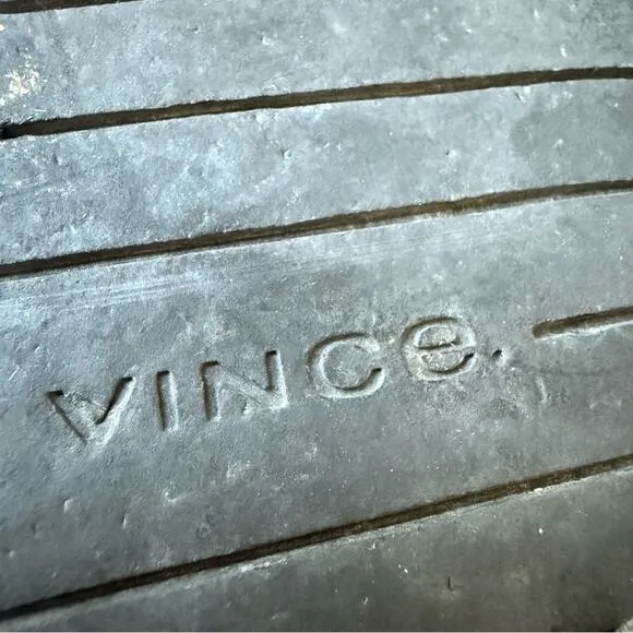 Vince Pebbled Black Leather Sandals Shoes Women’s 9.5 10