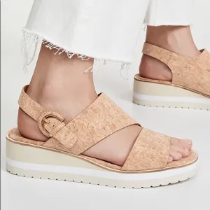 Vince Shelby Platform Sandals Cork Size 7