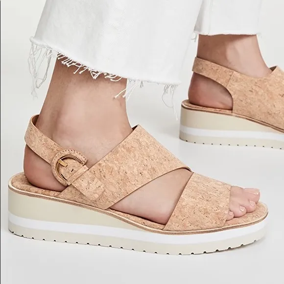 Vince Shelby Platform Sandals Cork Size 7