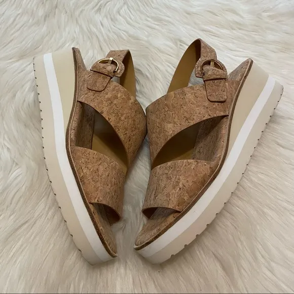Vince Shelby Platform Sandals Cork Size 7