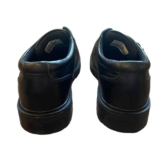 Vintage Bass Men’s Black Leather Buckle Chunky Oxfords