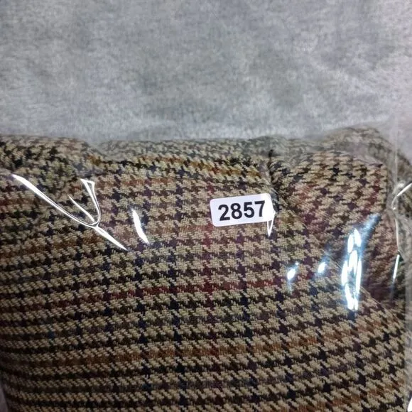 Vintage Chaps Ralph‎ Lauren 46T Brown Tweed Houndstooth Wool Silk Blazer Jacket