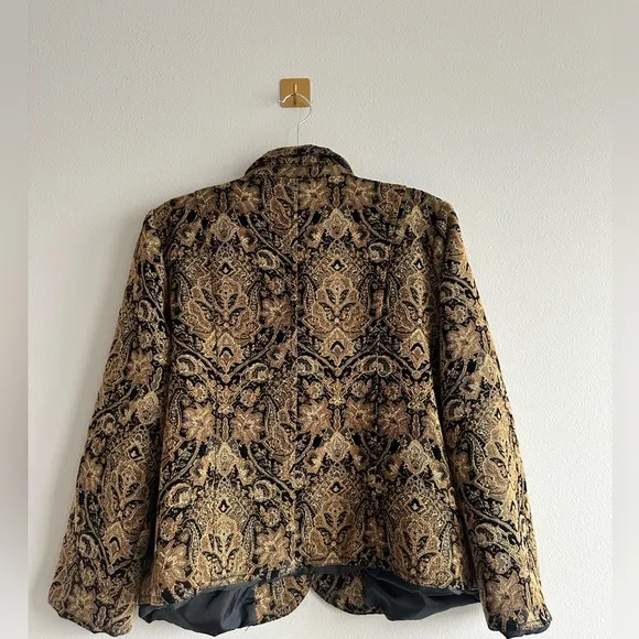 Vintage Erin London Baroque Brocade Blazer | 90s Tapestry Jacket Size 1x