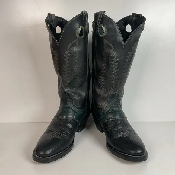 Vintage Laredo Green Renegade Buckaroo Boots 10.5 D USA Made Slip Resistant