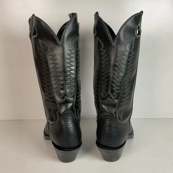 Vintage Laredo Green Renegade Buckaroo Boots 10.5 D USA Made Slip Resistant