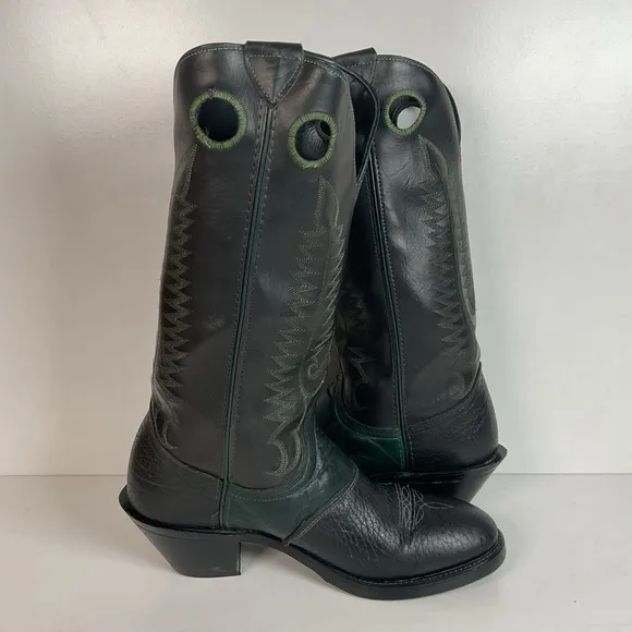 Vintage Laredo Green Renegade Buckaroo Boots 10.5 D USA Made Slip Resistant