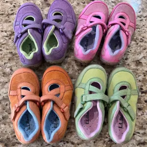 VINTAGE L.L BEAN sneakers Leather and suede with velcro closure Toddler SIZE 8