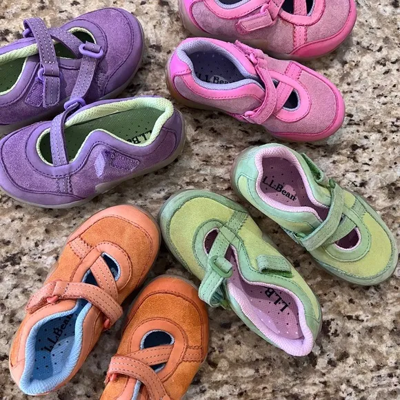VINTAGE L.L BEAN sneakers Leather and suede with velcro closure Toddler SIZE 8