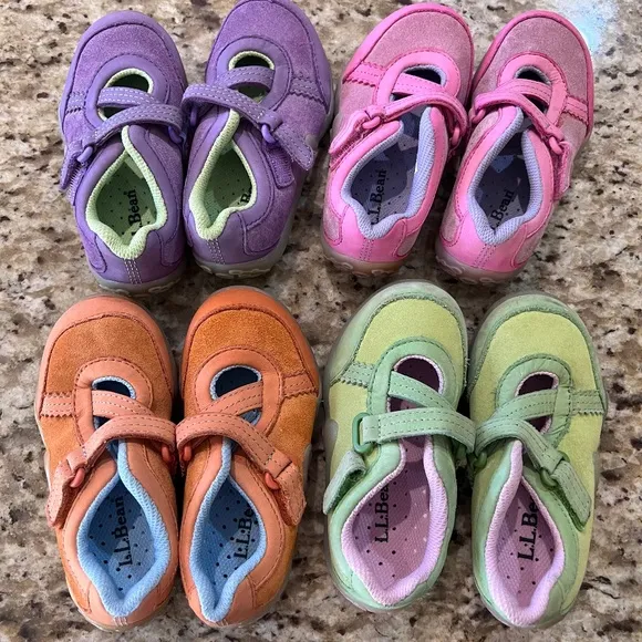 VINTAGE L.L BEAN sneakers Leather and suede with velcro closure Toddler SIZE 8