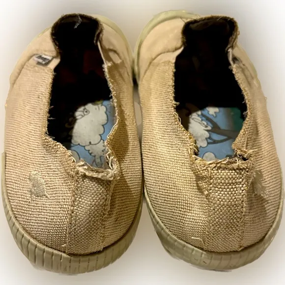 VINTAGE MEN'S ROCKET DOG HEMP SLIP ON SHOES SIZE 10.5 Casual Neutral Super Cute!