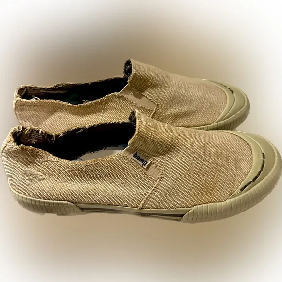 VINTAGE MEN'S ROCKET DOG HEMP SLIP ON SHOES SIZE 10.5 Casual Neutral Super Cute!