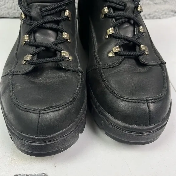 Vintage Nike All Conditions Gear ACG Mens Hiking Black Leather Boots Shoes Sz 9