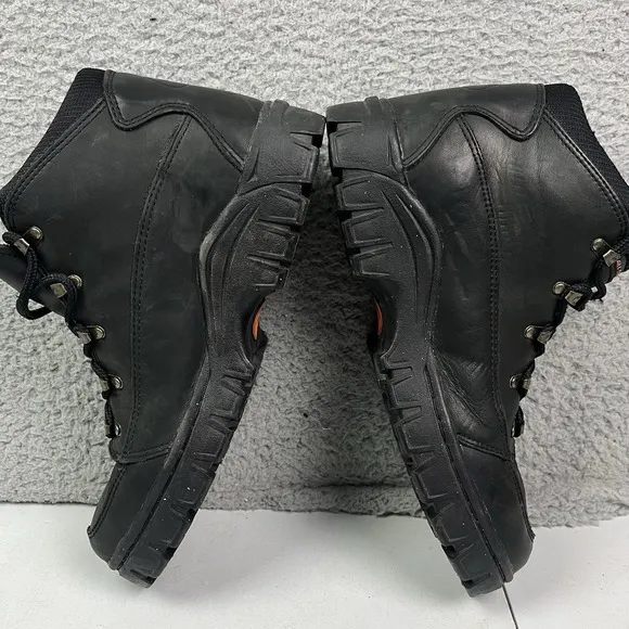 Vintage Nike All Conditions Gear ACG Mens Hiking Black Leather Boots Shoes Sz 9