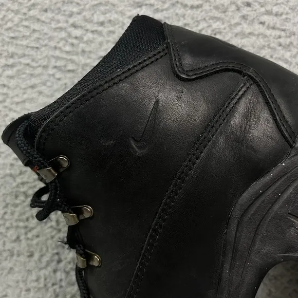 Vintage Nike All Conditions Gear ACG Mens Hiking Black Leather Boots Shoes Sz 9