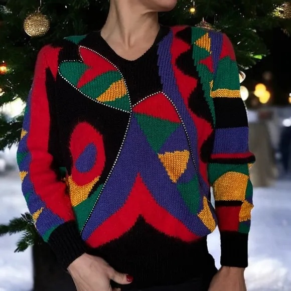 Vintage Wool blend Large Holiday sweater