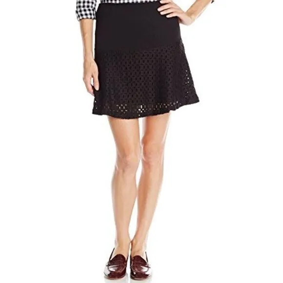 Vintage 90s Y2K Grunge Rachel Green MINKPINK Miles Apart Black Mini Skirt