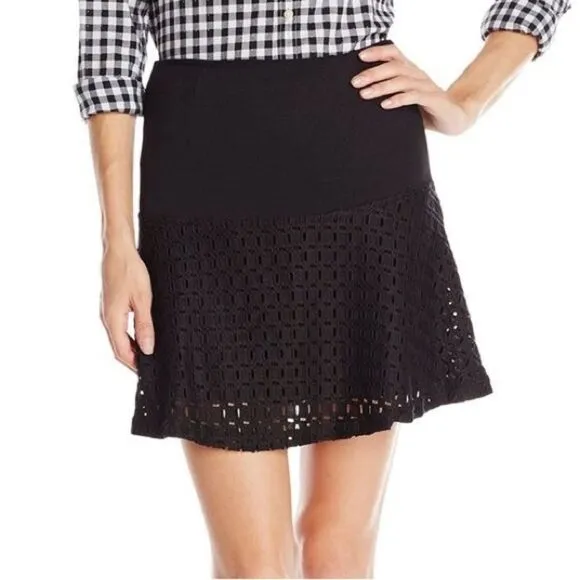 Vintage 90s Y2K Grunge Rachel Green MINKPINK Miles Apart Black Mini Skirt