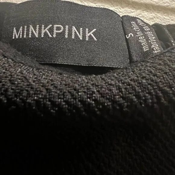 Vintage 90s Y2K Grunge Rachel Green MINKPINK Miles Apart Black Mini Skirt