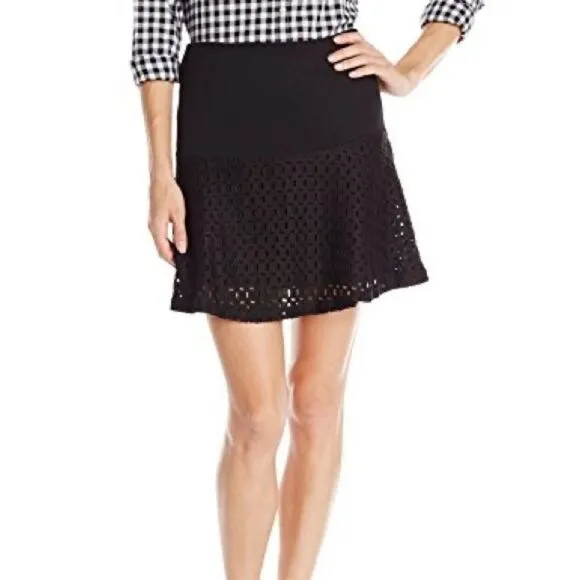 Vintage 90s Y2K Grunge Rachel Green MINKPINK Miles Apart Black Mini Skirt