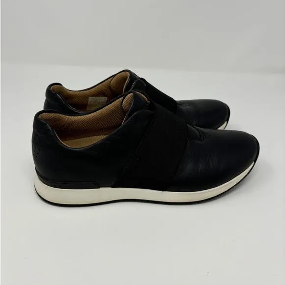Vionic Black Leather Slip On Sneakers Size 7 Shoes