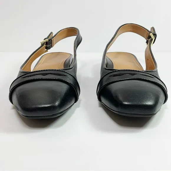 Vionic Lynda Leather Slingback Flat Shoes