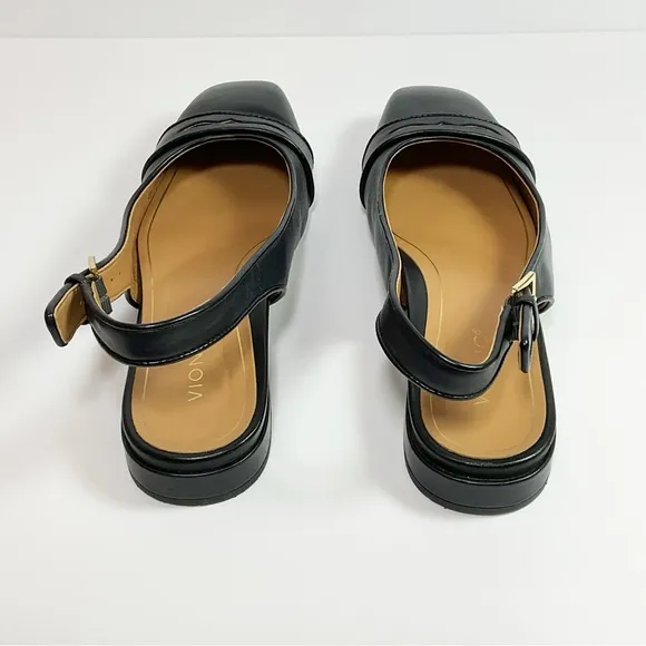 Vionic Lynda Leather Slingback Flat Shoes