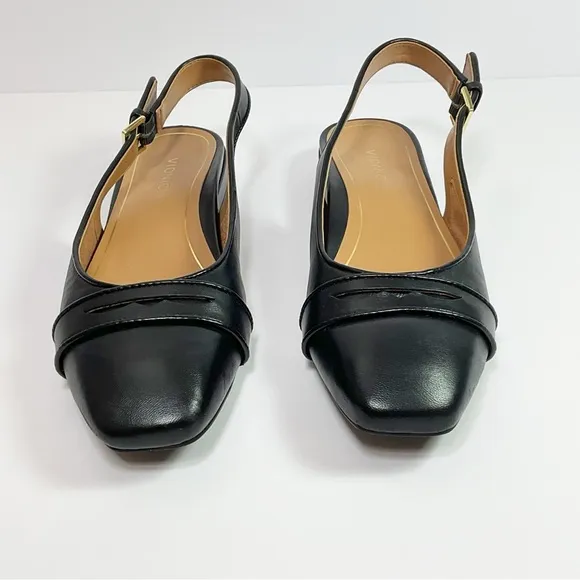 Vionic Lynda Leather Slingback Flat Shoes