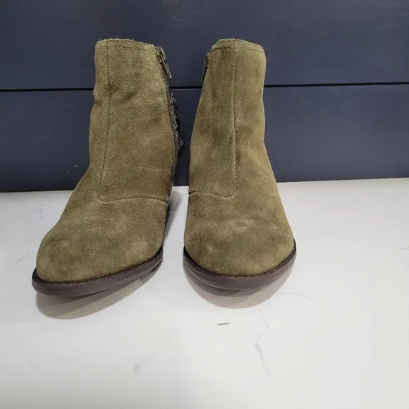 Vionic Naomi Suede Snake Print Water Resistant Ankle Boots Size 8