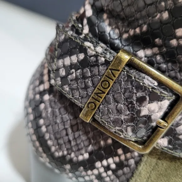 Vionic Naomi Suede Snake Print Water Resistant Ankle Boots Size 8