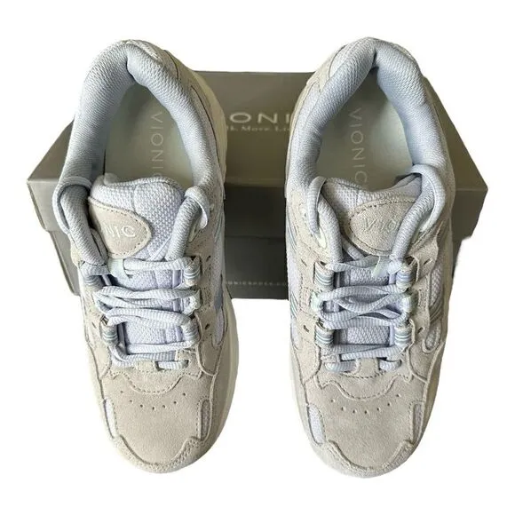 Vionic Walker Vapor Blue Haze Suede Shoe Sneaker Women’s Size 6 Wide