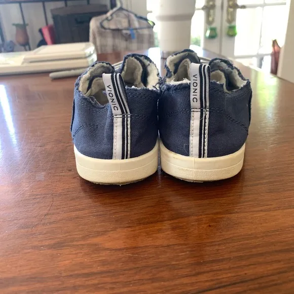 Vionic Women's Denim Slip-On Casual Sneakers Canvas Lace Up Comfort Shoes SZ 6.5