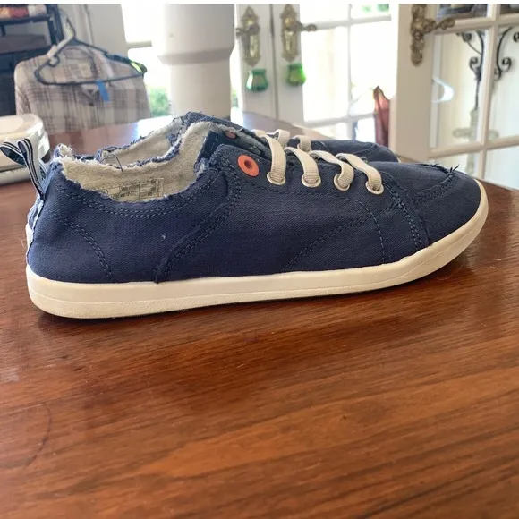 Vionic Women's Denim Slip-On Casual Sneakers Canvas Lace Up Comfort Shoes SZ 6.5