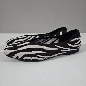 Vivaia Tamia Ballet Flat Zebra Print Womens Shoe Black White Slip On Eu Size 40
