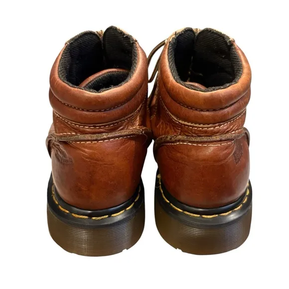 Vtg Dr Martens Made in England 8A54 Brown Leather Oxford Lace Up Hiking Shoes