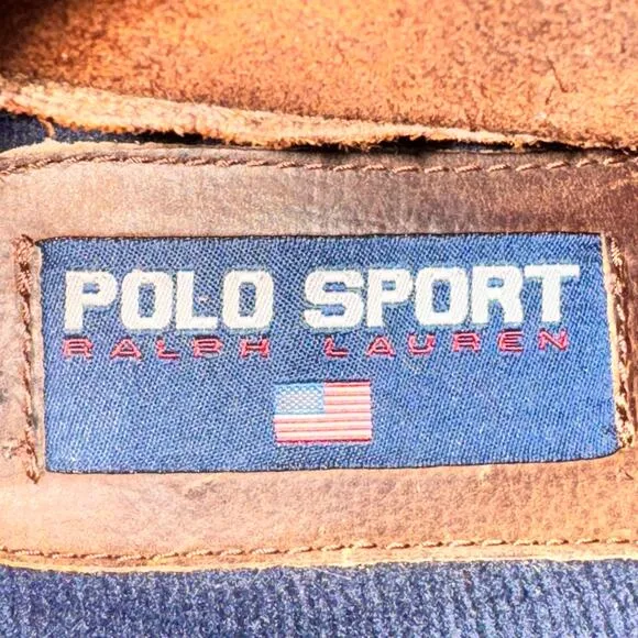 Vtg Polo Sport Ralph Lauren Boots Men's Size 13 D Brown Leather Lace Up Shoes