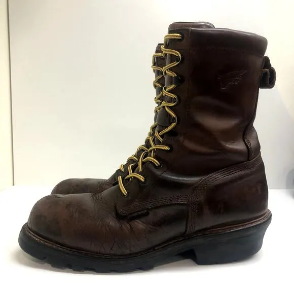 VTG Red Wing Men's 4420 Loggermax 9&quot; Waterproof Safety Toe Leather Boots 11.5