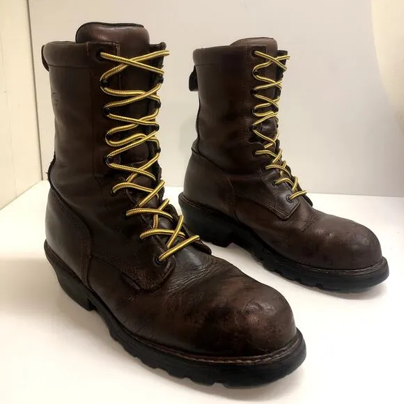VTG Red Wing Men's 4420 Loggermax 9&quot; Waterproof Safety Toe Leather Boots 11.5
