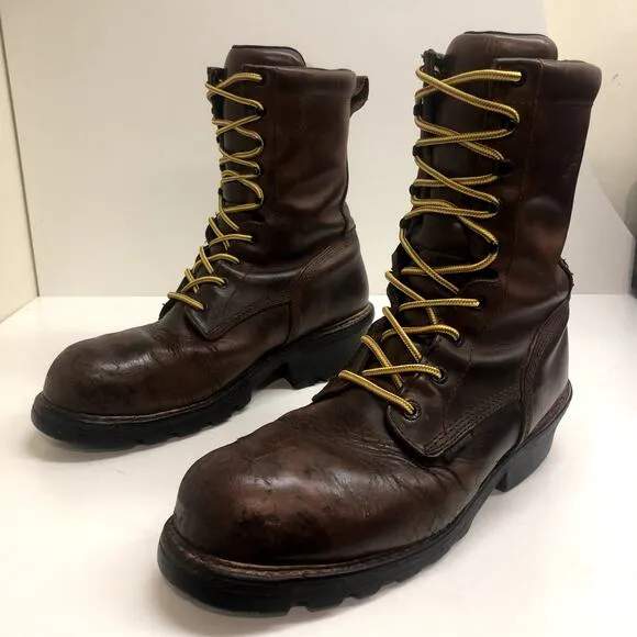VTG Red Wing Men's 4420 Loggermax 9&quot; Waterproof Safety Toe Leather Boots 11.5