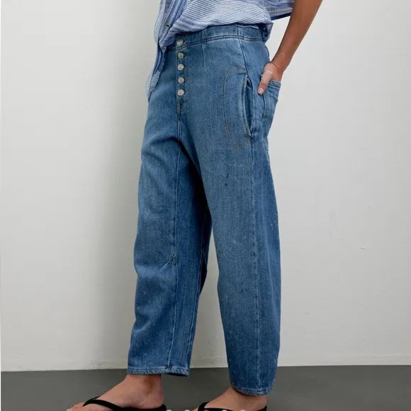 We The Free Osaka Mid Rise Barrel Jean