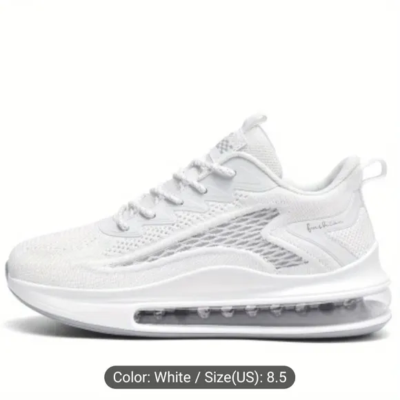 White Athletic Sneakers Women Men Size 8