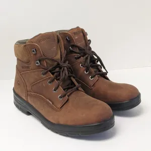 Wolverine DuraShocks Slip Resistant Work Boots, Brown Leather, Men's 12 M