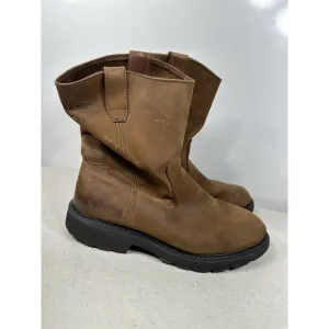 Wolverine Men's W04727 Wolverine Leather Slip &amp; Oil Resistant Boots Brown Sz 13M