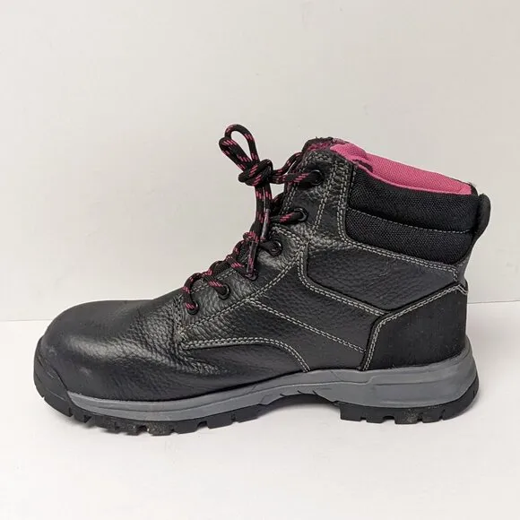 Wolverine Piper Composite Toe Work Boots, Black, Women's 9 M